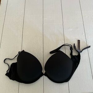 Victoria secret padded plunge wired black bra 34DD